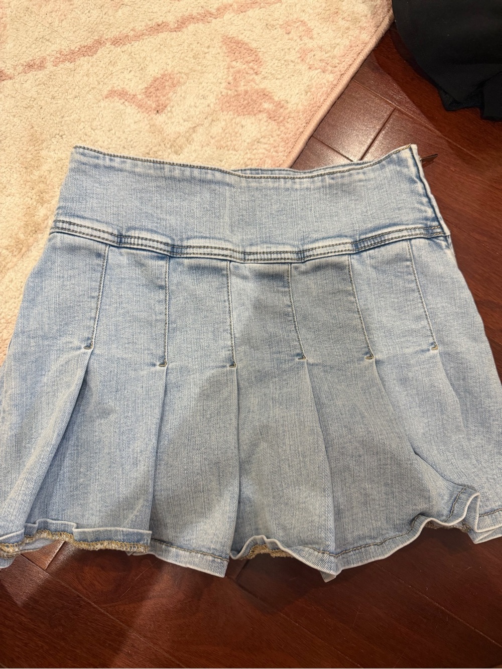 stradivarius Light Blue Denim Mini Skirt